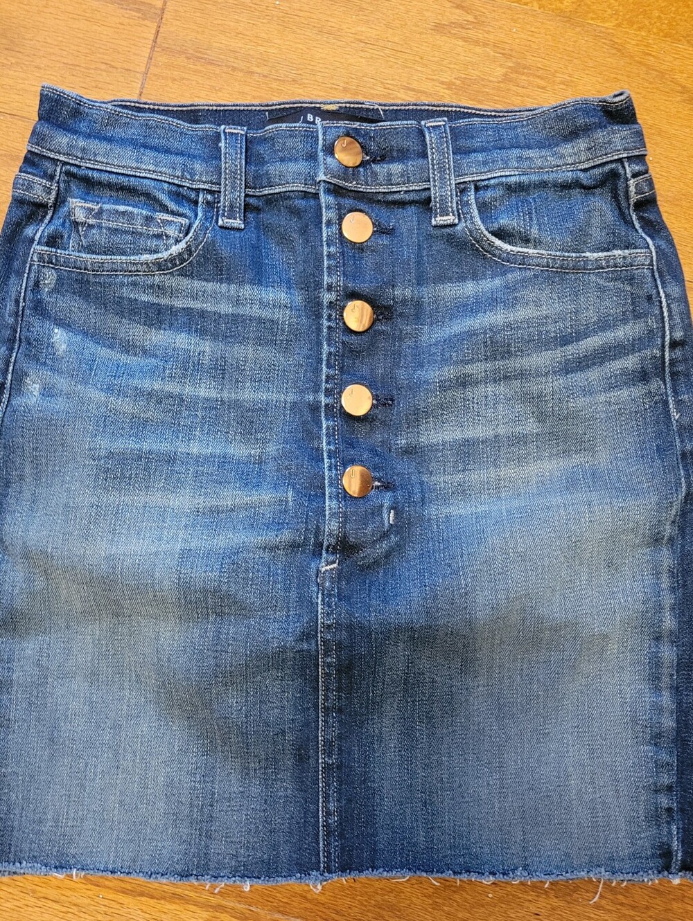 J Brand Women’s Vintage Blue Denim Button-Front Skirt 25